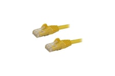 StarTech.com 5m CAT6 Ethernet Cable, 10 Gigabit Snagless RJ45 650MHz 100W PoE Patch Cord, CAT 6 10GbE UTP Network Cable w/Strain Relief, Yellow, Fluke Tested/Wiring is UL Certified/TIA - Category 6 - 24AWG (N6PATC5MYL) - nätverkskabel - 5 m - gul