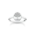 Thomas Sabo Womens Women´s Ring Tree Of Love With Stones - Silver - Size Q