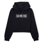 Sons of Anarchy SAMCRO Box Women's Cropped Hoodie - Black - XS - Black