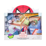 Disney Tsum Tsum Marvel Spiderman Deluxe Theme Gift Set, Figures Stand 7 cm tall & Stackable, Includes Large Spider-Man, Ghost-Spider, and More, for Kids Ages 6+