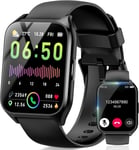 Montre Connect¿¿E Pour Homme Femme, 1,85"" Hd Smartwatch Avec Fonction D'appel, 113+ Sportive Smart Watch Noir Charbon