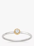 Dinny Hall Forget Me Not 9ct Yellow and White Gold Small Diamond Ring