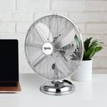 Igenix 12" Chrome Desk Fan