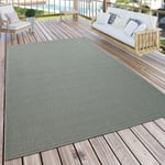 Tapis Extérieur Pour Terrasse Et Balcon Tapis Cuisine Monochrome Moderne Vert 300x400 cm - Paco Home