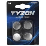 TYZON CR2025 LITIUM-BATTERIER 4-PK