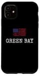 iPhone 11 Green Bay City USA Flag State Travel US America Women Men Case