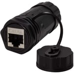 CAT6A Skruvkoppling Utomhus 2 x RJ45 IP68 med kabelhylsa