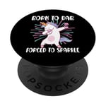 Born to Dab Forced to Sparkle Funny Dabbing Fantasy Unicorn PopSockets Adhesive PopGrip