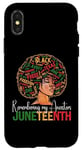 Coque pour iPhone X/XS Juneteenth En souvenir de mes ancêtres Afro Hair Black History