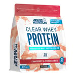 Applied Nutrition Clear Whey Isolate - Whey Protein Isolate, Refreshing High Protein Powder, Fruit Juice Style Flavours (Cranberry & Pomegranate) (875g - 35 Servings)