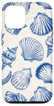 iPhone 12/12 Pro Blue ink Seashell Starfish Ocean Beach Sea Case