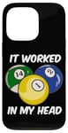 Coque pour iPhone 13 Pro Queue de billard humoristique avec citation It Worked In My Head