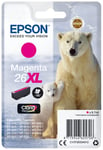 Epson 26XL T2633 Magenta Polar Bear Ink Cartridge, T263340 XP-625 XP-810 XP-800