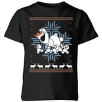 Disney Frozen Olaf and Snowmen Kids' Christmas T-Shirt - Black - 3-4 ans