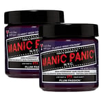 Manic Panic Plum Passion Classic Creme Vegan Semi Permanent Hair Dye 2 x 118ml