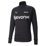 Puma Borussia Dortmund Saison 2021/22 ÉquipeHommet de Jeu, SweaMaillot Homme, Black-Safety Yellow, XXXL