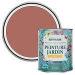 Rust-Oleum Peinture Rouge Résistante à l'humidité pour Jardins, Finition Mate - Saumon 750ml