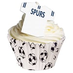 12 Edible T Shirt Decorations - Great for Spurs Fans - Perfectly pre-Cut Wafer just pop Them Out The Packaging and top Them on Your Cake - Pack of 12 - by CDA Products Ltd