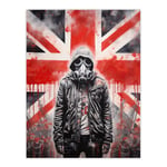 Anarchy In The UK Gas Mask Riots British Flag Blood Dystopia Extra Large XL Unframed Wall Art Poster Print