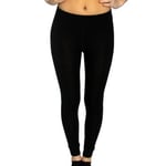 Damella Wool Leggings Svart ull X-Large Dam