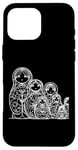 Coque pour iPhone 16 Pro Max Poupées russes à dessin artistique en une ligne