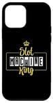 Coque pour iPhone 12 mini Slot Machine King Mens Papa Grandpa Casino Jeux de hasard