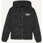 Veste enfant Le Temps des Cerises  Sweat zippé akabo camouflage noir