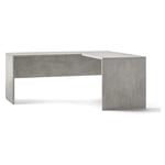 Iperbriko - Bureau Moderne d'Angle à Droite Beton Cemento 180x169x h76 cm