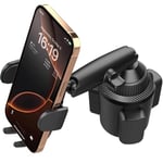 APPS2Car Car Phone Holder Cup Holder Phone Mount Adjustable Long Arm Cup Phone Holder Cradle Car Mount for iPhone Samsung Smartphones