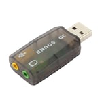 Carte son externe USB, adaptateur audio 5.1 virtuel 3D, 3.5 mm, pour microphone, haut parleur, casque, avec interface pour ordinateur portable,