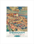 Wee Blue Coo Travel Sheringham British Railways Seaside Boats Tourists Village Wall Art Print