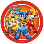 Modecor 40643b for Paw Patrol Mighty PUP Fans Round 21cm 8.25 inch Edible Sugar Cake Topper.