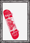 Poster « Skate Red » A3 21 x 29 - Impression sur Papier 250 g - Poster Mural - Film encadré - Tableaux Décoration Salon - Posters décoratifs -