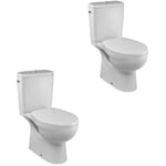 JACOB DELAFON Lot de 2 WC à poser sans bride Patio + abattant