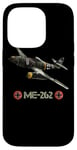 Coque pour iPhone 14 Pro La Seconde Guerre mondiale 2 avion de chasse allemand ME 262