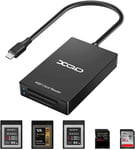 XQD Lecteur de carte SD USB 3.0 Double Slot Lecteur de carte mémoire Compatible avec XQD / SD / Sony M Series / Lexar USB Mark Card / SD / SDHC / SDXC / MMC / RS MMC Support Windows / Mac Linux etc