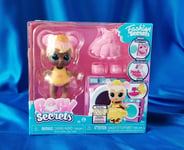 Baby Secrets Fashion Secrets 3" Doll + Accessories Pink Hair Orange Dress New