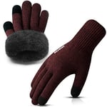 Rahhint Gants Hiver Homme Gants Femme Laine Gants Chauds Tactiles pour Ski Sport Running Randonnée Smartphone Conduite