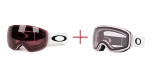 Set of Ski Goggles Oakley Flight Deck M Prizm Dark Grey + Prizm Clear OO7064