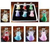 Angel Ornament Figurine Hand Made Glass Gift For Any Occasion Set of 6 Boxed  