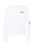 JACK & JONES Men's Jconasa Sweatshirt Crew Neck, White/fit: Oversize Crop, XL