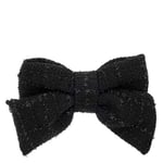 DARK Tweed Bow Hair Clip Black