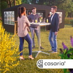 CASARIA® Set de 2 tables de bar hautes en alu avec plateau pliable Hauteur réglable 70cm/115cm Mange debout extérieur intérieur