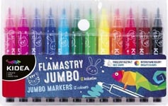 Derform Jumbo Felt-Tip Pens 12 Kidea Colors