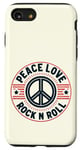 Coque pour iPhone SE (2020) / 7 / 8 Peace Love et Rock And Roll Dire Motif Rocker