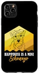 Coque pour iPhone 11 Pro Max Happiness is a Mini Schnauzer Dog Funny Schnauzer Citations