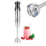 GEEPAS 800W Hand Blender Handheld Immersion Stick Blender 12 Speed &Turbo,Silver