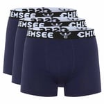 Chiemsee Caleçon Pour Homme, Lot De 3 - Caleçon, Ceinture À Logo, Couleur Unie Noir Xl (X-Large)