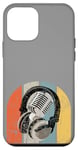 Coque pour iPhone 12 mini Music Vintage Headphones & Microphone Casque De Musique