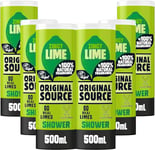 Original Source Lime Shower Gel, 100 Percent Natural Fragrance, Vegan, Cruelty Free, Paraben Free, Bulk Buy, Pack of 6 x 500 ml